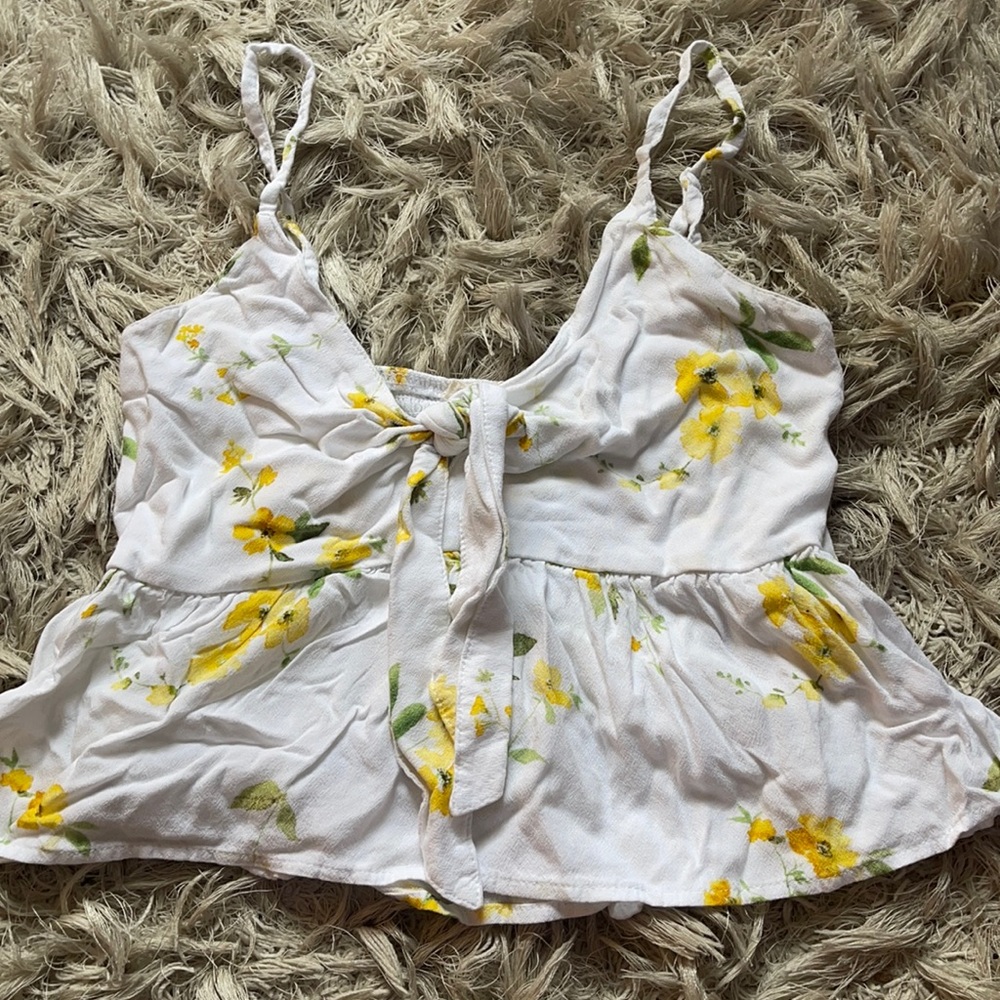 L.A Hearts white floral tank